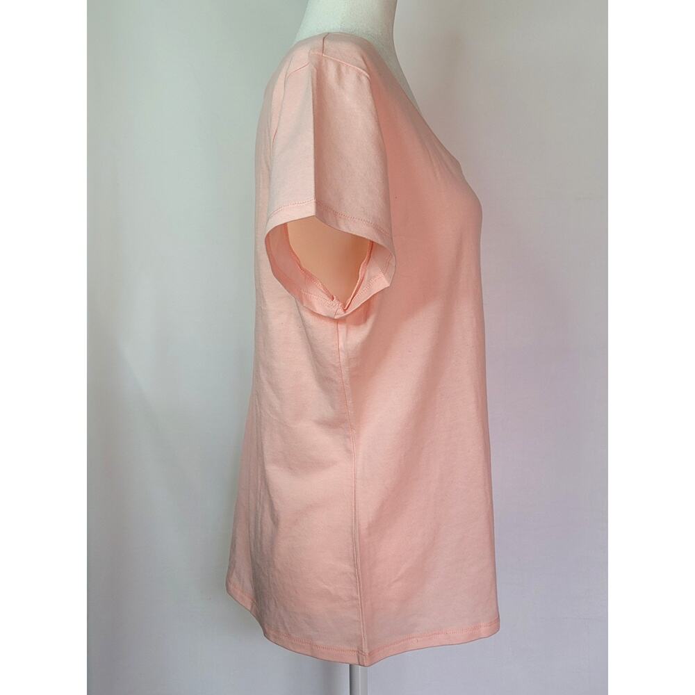 2/$15 NWT NOBO No Boundaries Coral Whisper Scoop Neck Short Sleeve Top Size 2XL - Picture 2 of 14